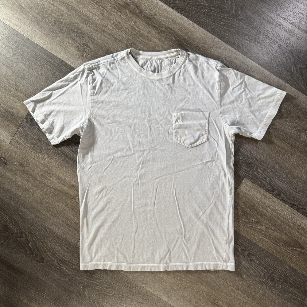Johnnie-O Men's Steel Gray All American Pocket T-Shirt Size S 100% Cotton